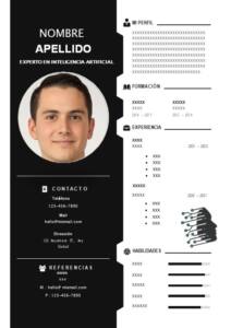 Modelo de Hoja de Vida Online Experto en inteligencia artificial