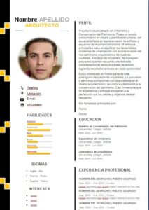 Muestra de CV Gratis Arquitecto