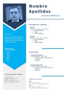 Biografía Profesional Personalizable Asesor comercial