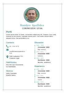 Formato Profesional Editable Comunicador social