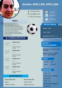 Colección de CV Editable Futbolista