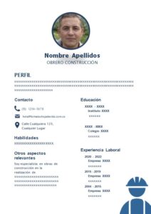 Hoja de Vida Instantáneo Obrero construcción