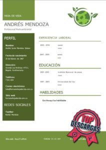 Guía de CV Editable Profesional ambiental