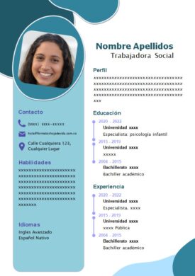 Plantilla gratis descarga word de trabajador social en Colombia